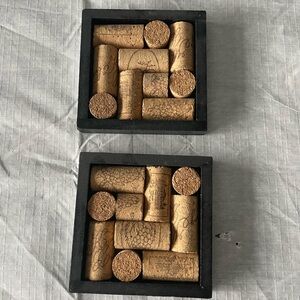 Decorative WineCork Coaster Set